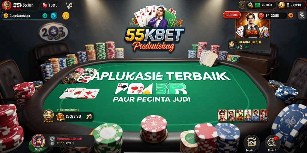Tampilan gameplay menarik di aplikasi 55KBET menunjukkan keseruan permainan Poker.