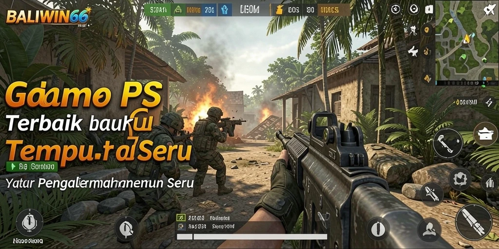 Screenshot menampilkan aksi seru dari gameplay FPS BALIWIN66.