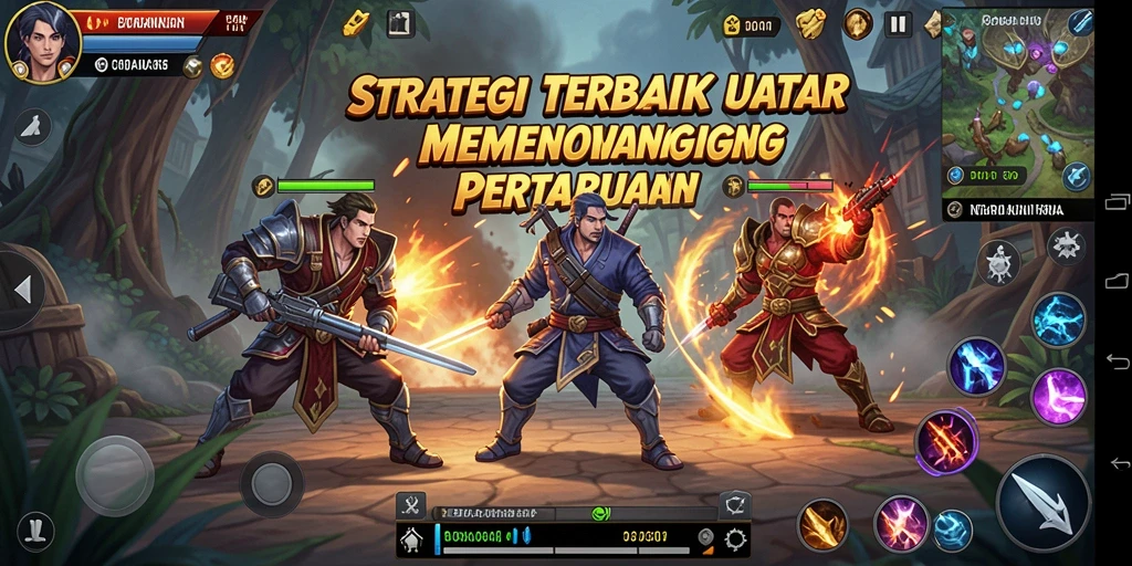 Tangkapan layar gameplay BARU01 menampilkan aksi strategis yang intens.
