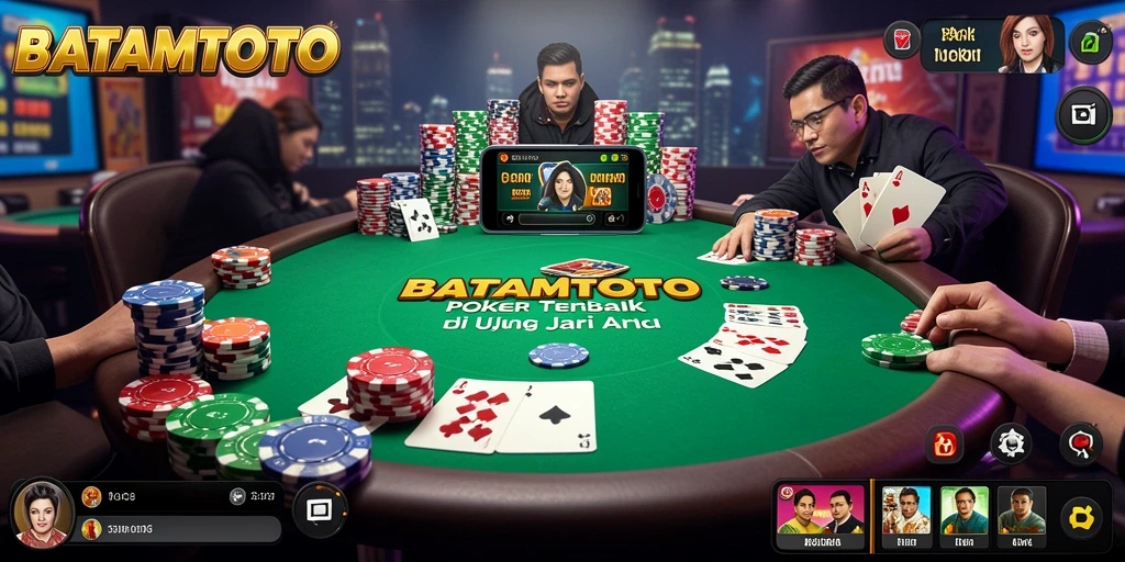 Tampilan menarik saat bermain poker di BATAMTOTO.