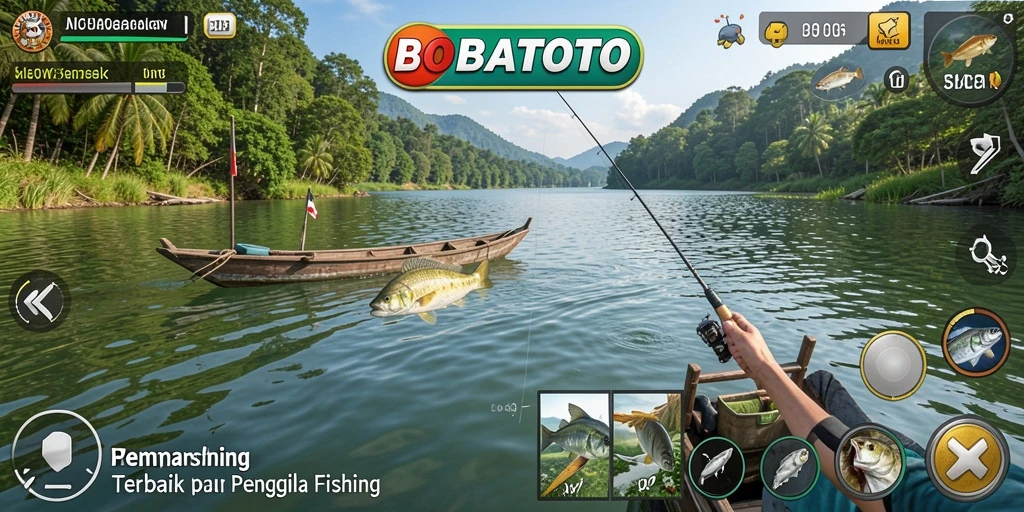 Tampilan menarik dari gameplay BOBATOTO saat memancing ikan.
