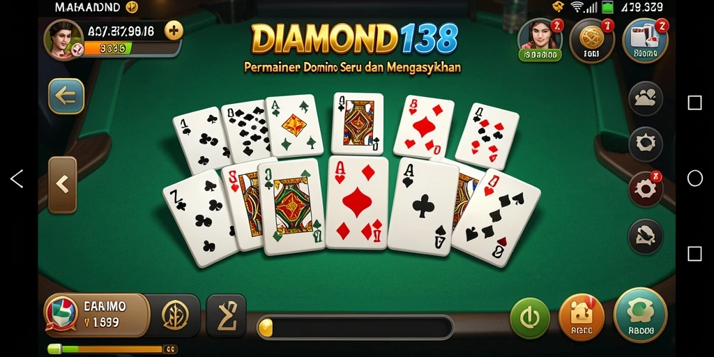 Tangkapan layar gameplay DIAMOND138 yang menampilkan momen mendebarkan permainan Domino.