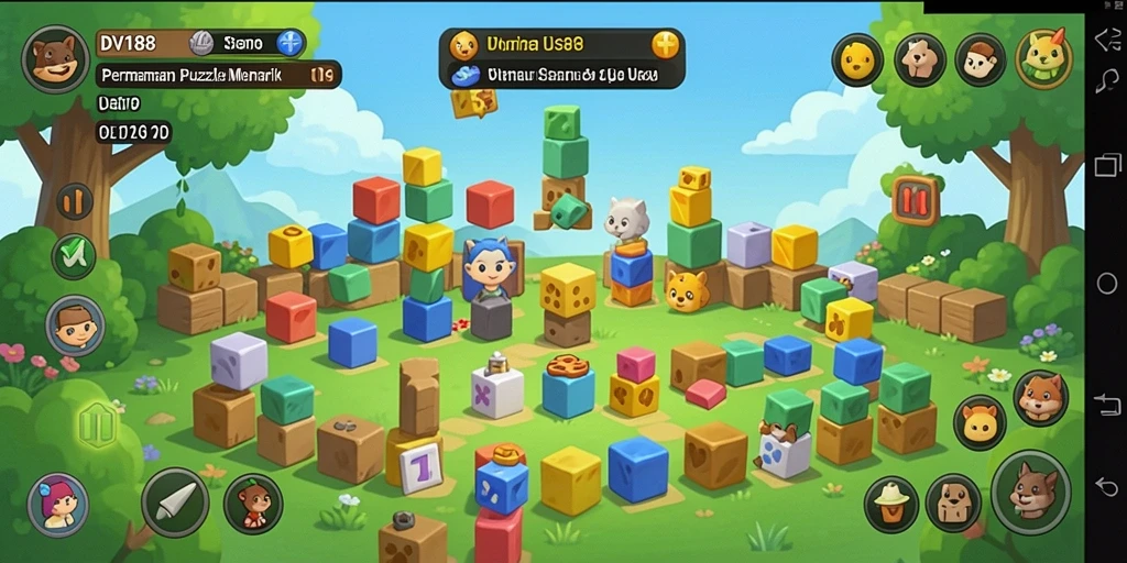 Tangkapan layar gameplay DV188 yang menunjukkan tantangan puzzle menarik.
