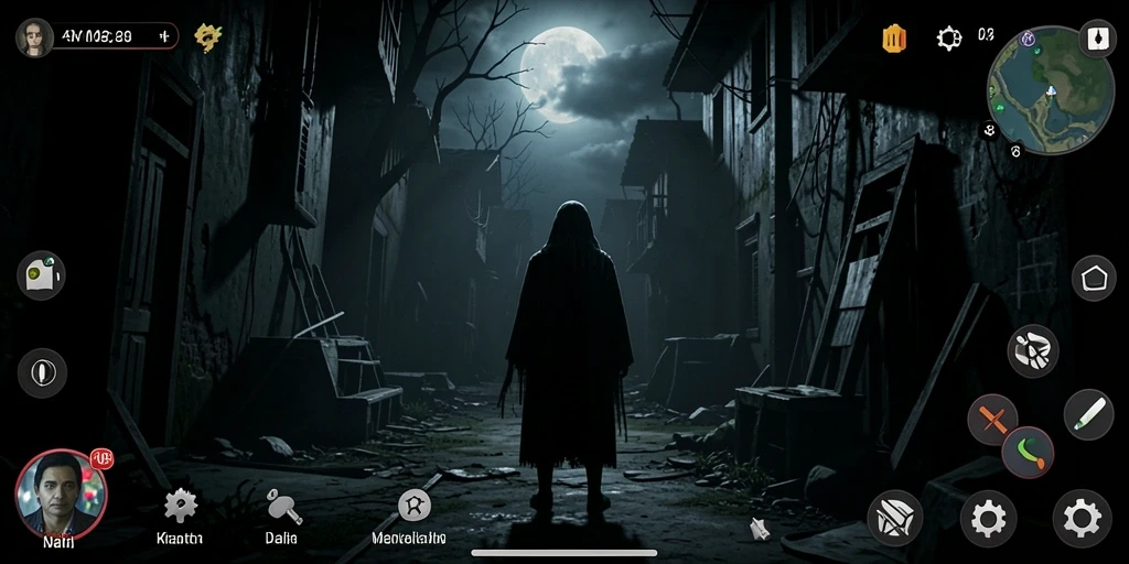 Screenshot menampilkan suasana menyeramkan dalam game F08, penuh ketegangan.