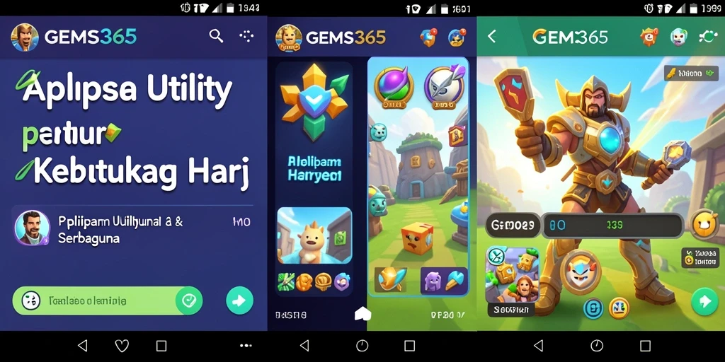 Screenshot utama GEMS365 menampilkan antarmuka pengguna yang bersih dan fungsional.