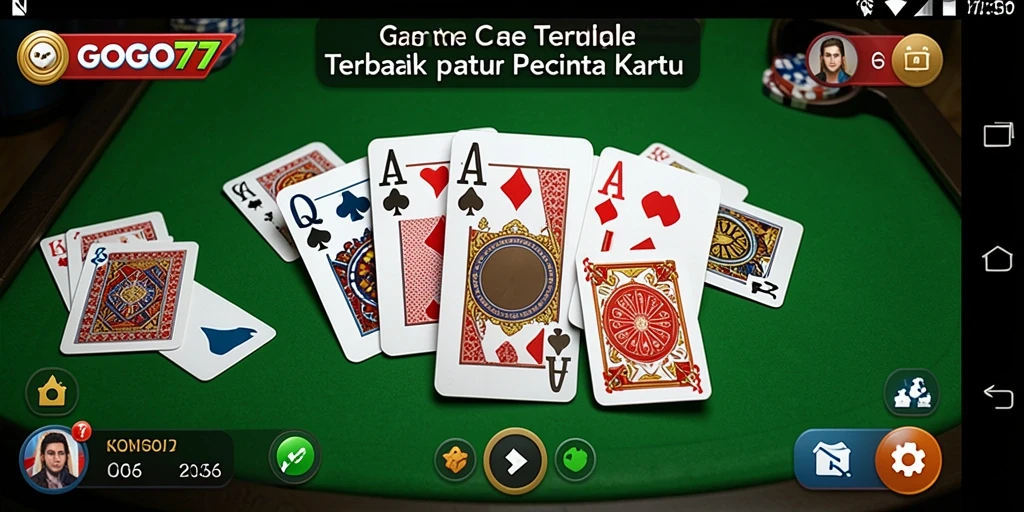 Tampilan gameplay seru GOGO77 dalam permainan Gaple.