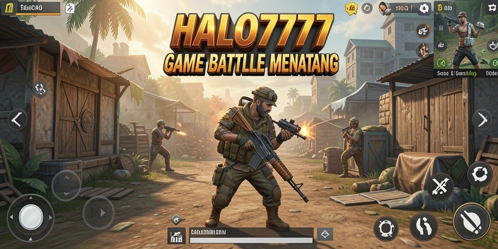 Tangkapan layar utama HALO777 menampilkan aksi seru dari gameplay Battle Royale.