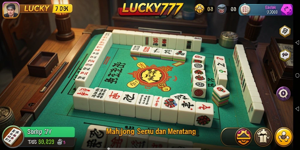 Screenshot gameplay LUCKY777 menampilkan papan Mahjong yang menantang dan menarik.