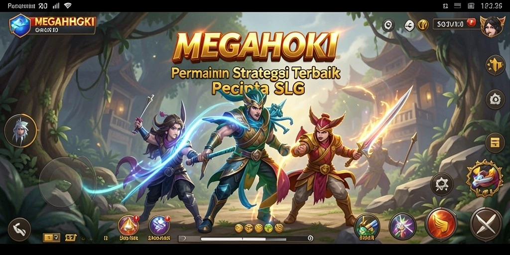 Tampilan aksi strategi intens dalam MEGAHOKI.