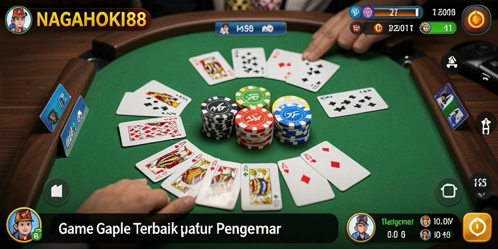 Tangkapan layar gameplay NAGAHOKI88 yang menunjukkan keseruan bermain Gaple.