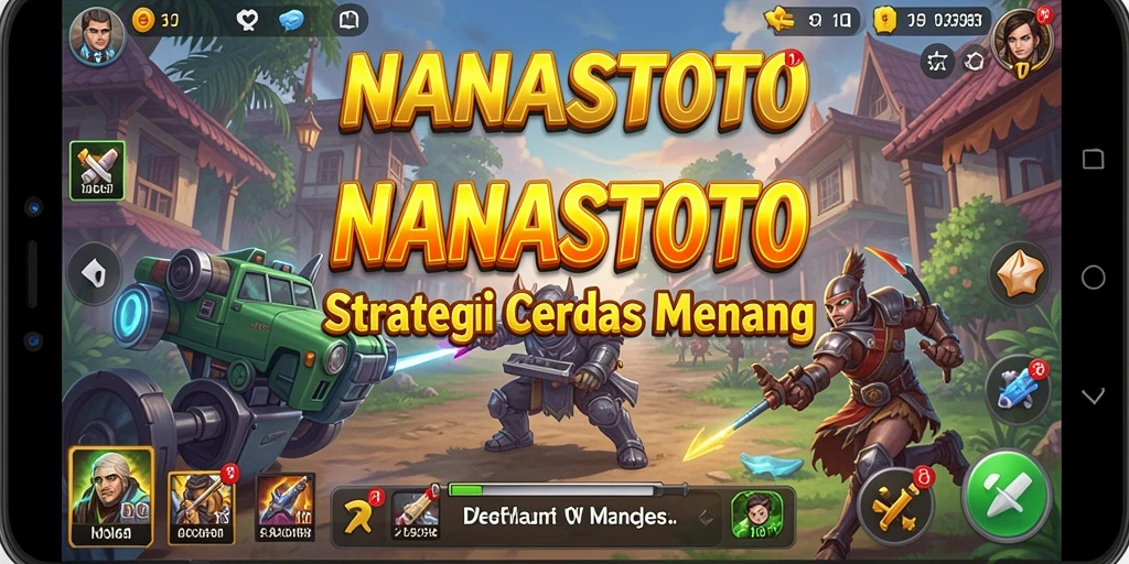 Tangkapan layar gameplay NANASTOTO dengan suasana pertempuran yang mendebarkan.