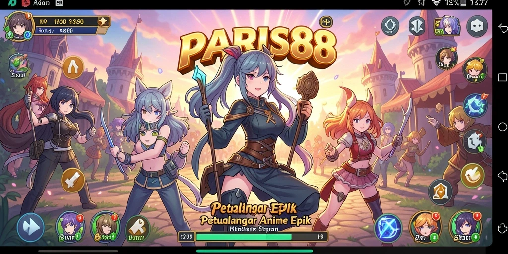 Tampilan gameplay menarik dari PARIS88 dengan aksi Anime yang seru.