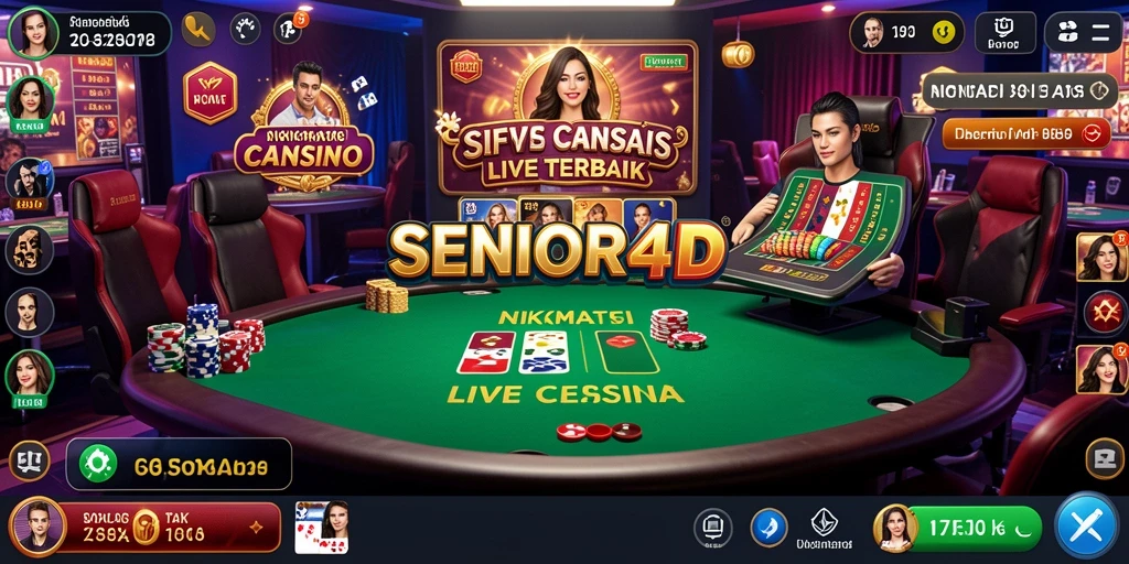 Tampilan menakjubkan dari permainan Live Casino SENIOR4D yang seru.