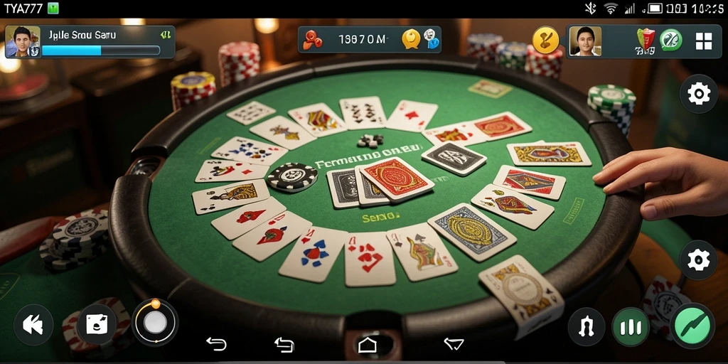 Tampilan gameplay seru di TYA777, nikmati permainan Gaple.